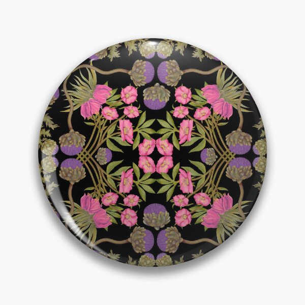 Artikelvorschau, Nahtloses helles Aquarellmuster mit rosa und violetten Blüten auf schwarzem Hintergrund entworfen und verkauft von Grin Katalina Floral Patterns & Cozy Art.