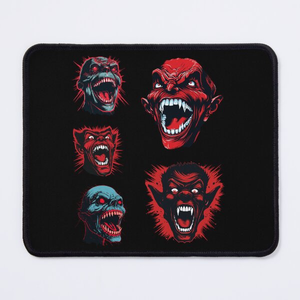 Item preview, Ghoul Demon Heads baring teeth horror demons Horror for Halloween designed and sold by TheTrendsDesk.