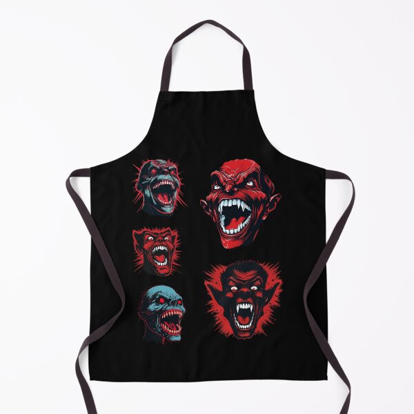 Item preview, Ghoul Demon Heads baring teeth horror demons Horror for Halloween designed and sold by TheTrendsDesk.