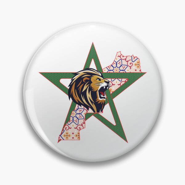 Item preview, Moroccan Lion & Star Geometric Pattern Artwork designed and sold by johsef.