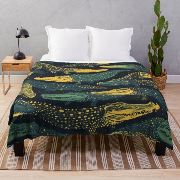 Item preview, Green Yellow Gator Pattern| Dreaming Crocodiles | Crocodile Dreams designed and sold by Exitsolara.