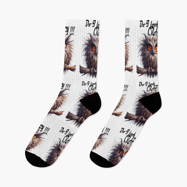 Item preview, Do I look CRAZY !!, quirky owl, fun design designed and sold by LoneAngel.