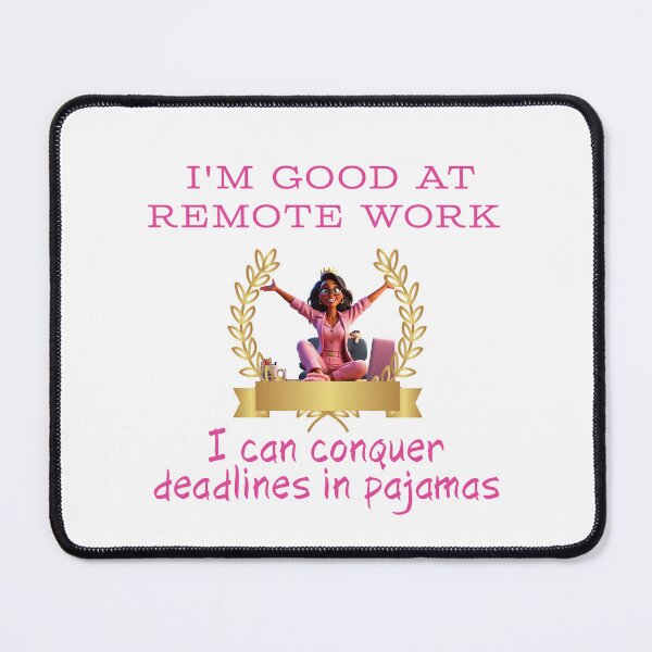 Item preview, Funny Remote Work Shirt – I Conquer Deadlines in Pajamas – Work from Home Humor Tee, work from home t-shirt, home office humor, funny pajama shirt designed and sold by BrewtifulMugs.