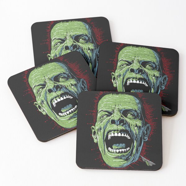 Item preview, A Green Franken Monster laughing Horror for Halloween designed and sold by TheTrendsDesk.