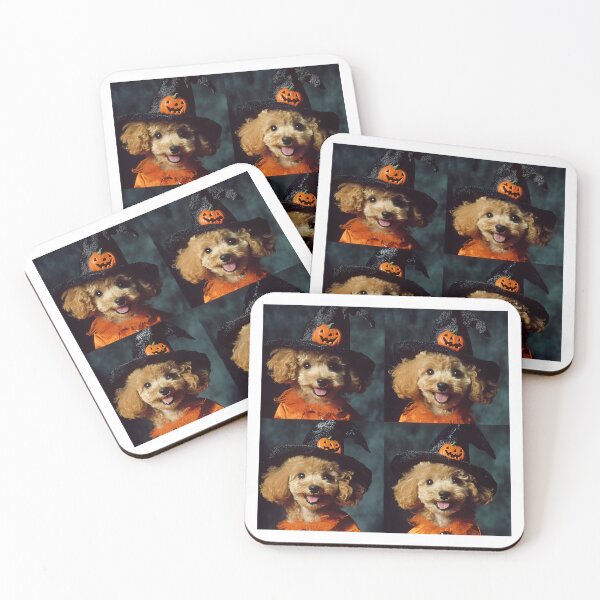 Item preview, Cute Poodle in Witches Costume – Funny Dog Halloween Photobooth designed and sold by RockFireMerch.