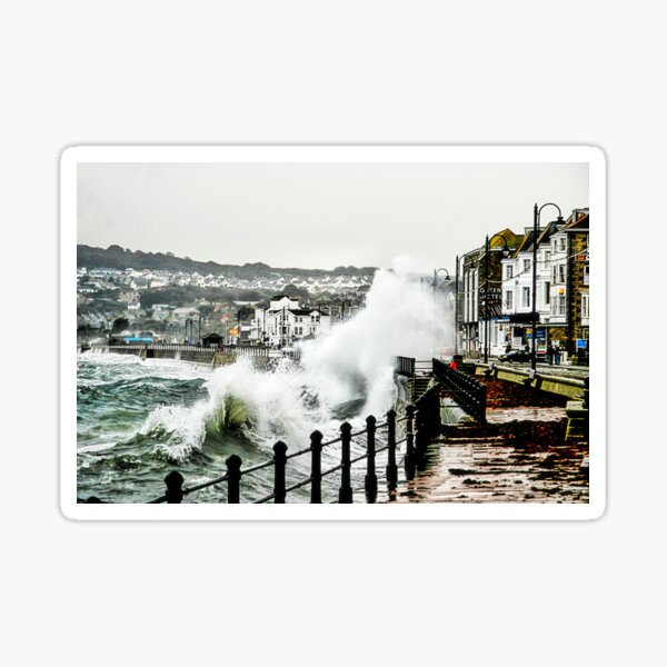 Item preview, Penzance, Cornwall, Stormy Seas On The Promenade  designed and sold by Paul Thompson Photography.