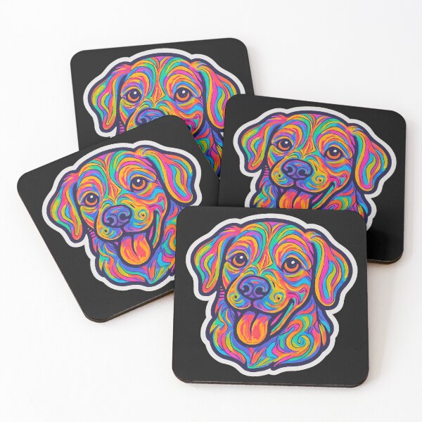 Item preview, Rainbow Swirl Dog Sticker in Psychedelic Style designed and sold by Pororo23.