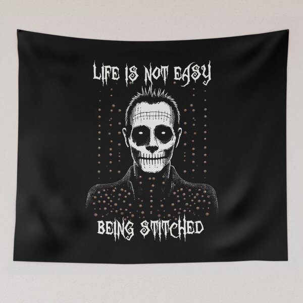 Item preview, Life Is Not Easy Being Stitched, Franken Monster Horror for Halloween designed and sold by TheTrendsDesk.