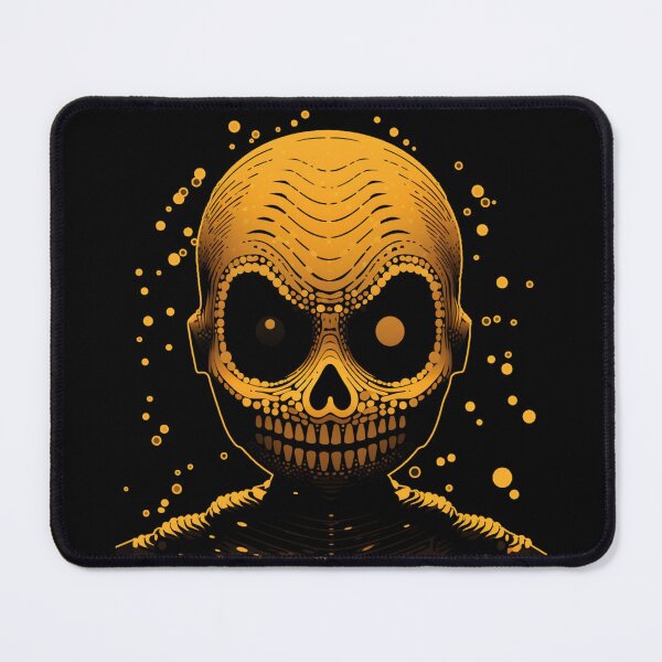 Item preview, Creepy Yellow Skeleton Head, Halloween Horror Head designed and sold by TheTrendsDesk.