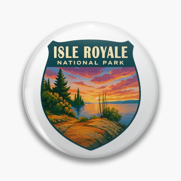 Item preview, Isle Royale National Park Retro Wilderness Sticker designed and sold by Ismeal Von.