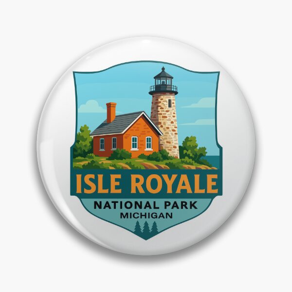 Item preview, Isle Royale National Park Retro Wilderness Sticker designed and sold by Ismeal Von.