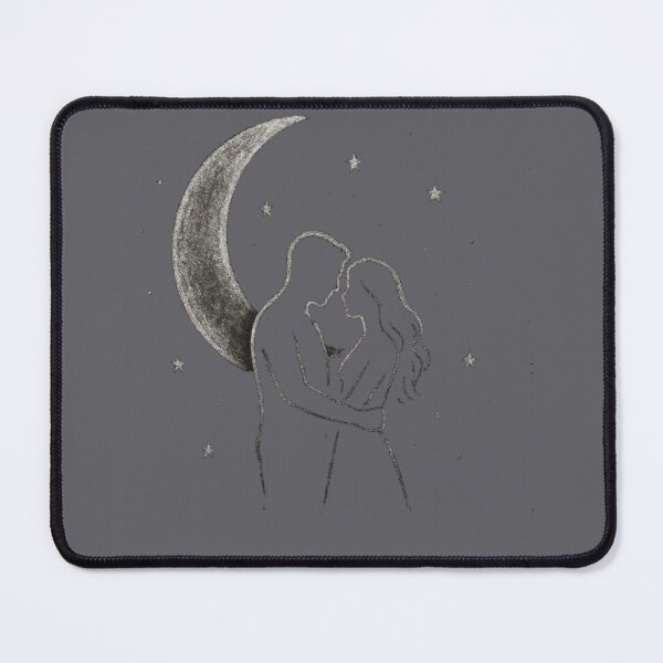 Item preview, Romantic Couple Chalk Sketch – Moon & Stars Love Illustration designed and sold by KDesignCrafts.