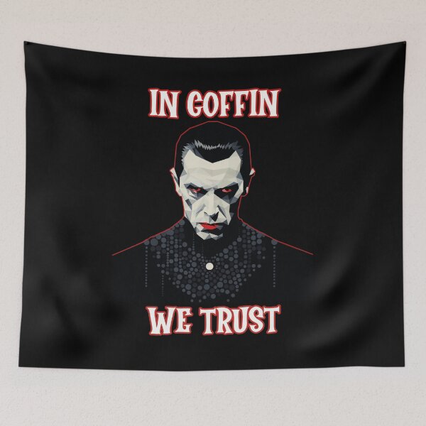 Item preview, Vampire In Coffin We Trust Halloween Horror designed and sold by TheTrendsDesk.