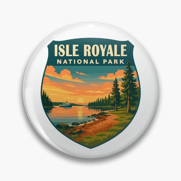 Item preview, Isle Royale National Park Retro Wilderness Sticker designed and sold by Ismeal Von.