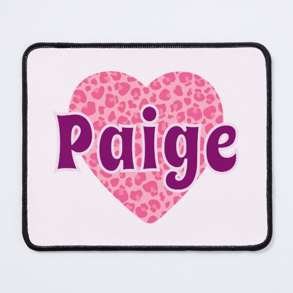 Item preview, Paige Name Pink Leopard Heart designed and sold by Jeallan Designs.