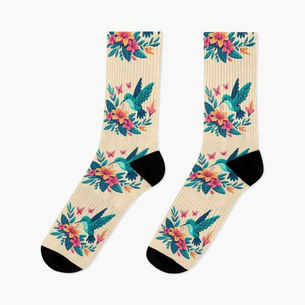 Item preview, Hummingbird with Flowers and Butterflies designed and sold by Ghost on Toast.