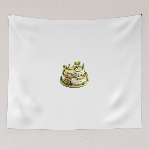 Item preview, Golf themed birthday cake with lush green fairways designed and sold by DadGenX.