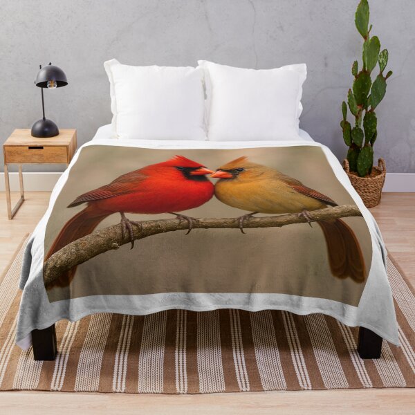 Item preview, Cardinal bird couple - male and female designed and sold by BackgroundND.