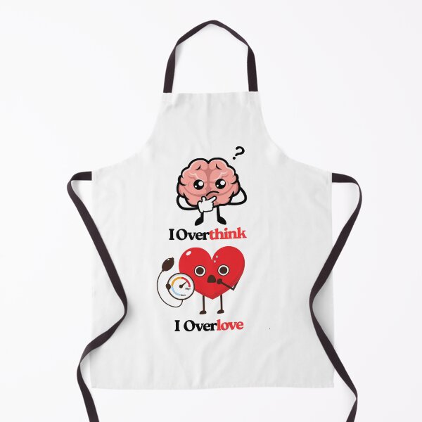 Item preview, Brain vs Heart – I Overthink, I Overlove Funny Poster designed and sold by Red White Blue Studio.