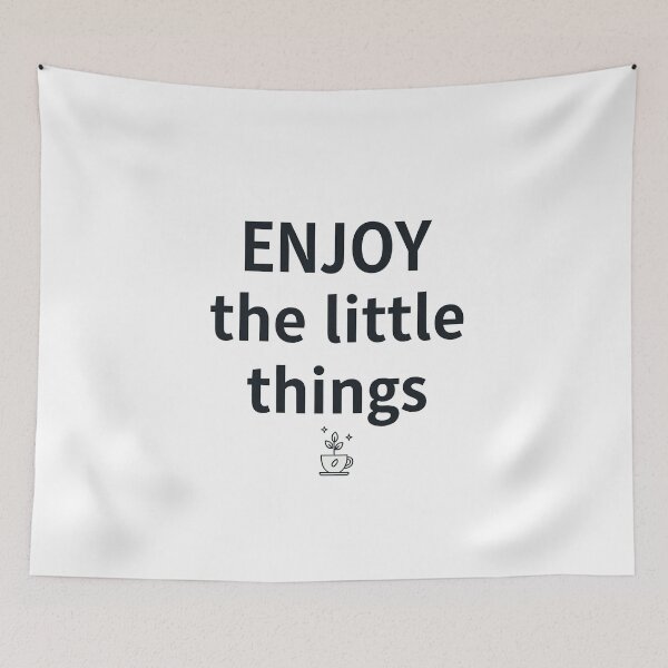 Item preview, Enjoy The Little Things Minimalist Quote With Plant Cup designed and sold by Owcomm.