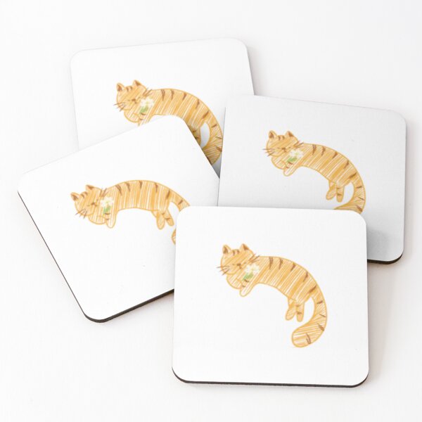 Item preview, Golden Dreaming Cat with Blossom designed and sold by My-Style-World.