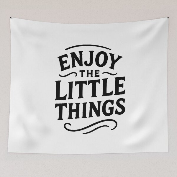 Item preview, Enjoy The Little Things Vintage Quote For Mindfulness designed and sold by Owcomm.