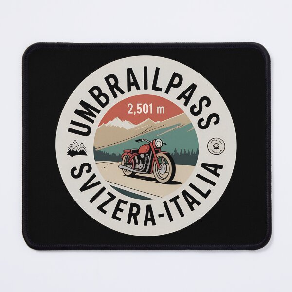 Artikelvorschau, Umbrailpass Schweiz Italien Vintage Motorrad Aufkleber – Alpine Adventure Badge entworfen und verkauft von VividOrganica.