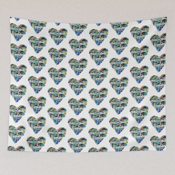 Item preview, My Birthstone is Sea Glass - Heart Stones designed and sold by WigOutlet.