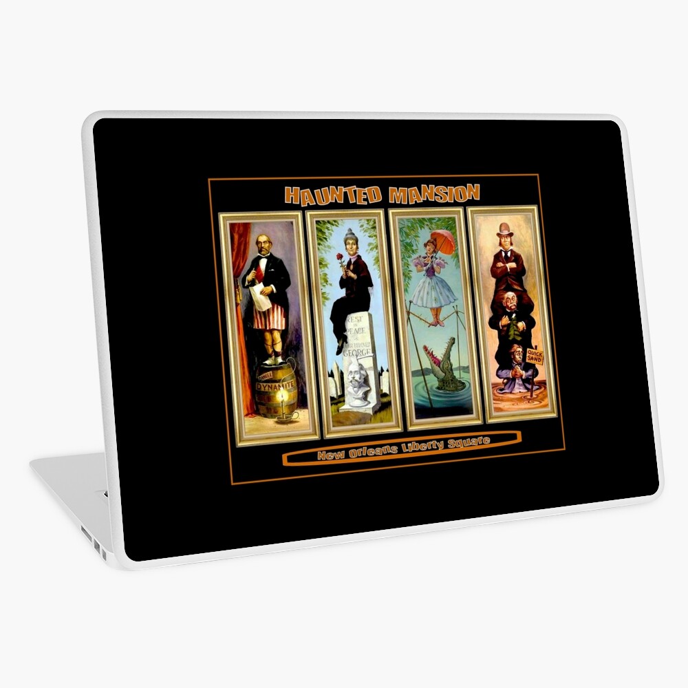 HAUNTED MANSION : Vintage New Orleans Liberty Square Prints. Laptop Skin