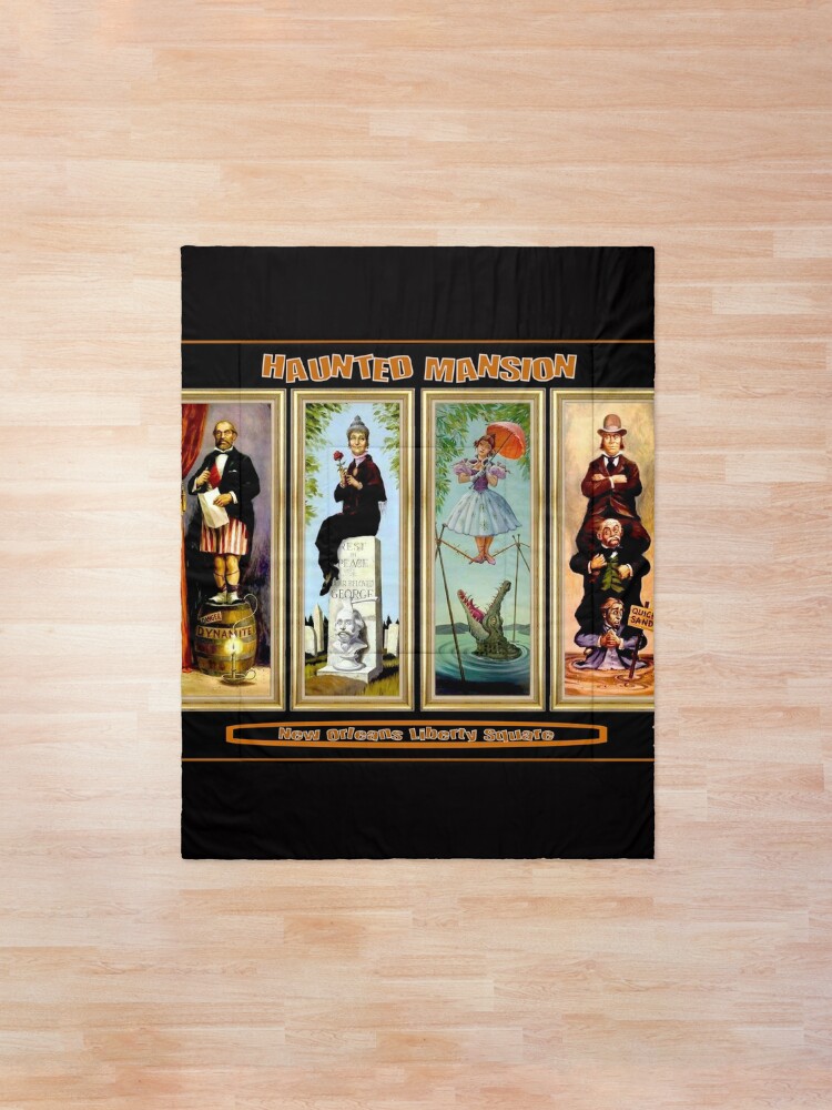 Alternate view of HAUNTED MANSION : Vintage New Orleans Liberty Square Prints. Comforter