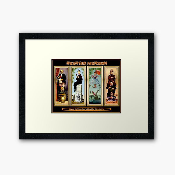 HAUNTED MANSION : Vintage New Orleans Liberty Square Prints. Framed Art Print
