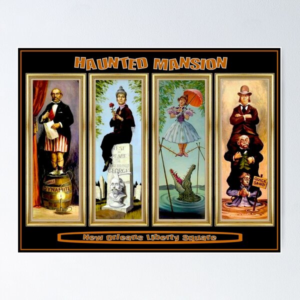 Item preview, HAUNTED MANSION : Vintage New Orleans Liberty Square Prints. designed and sold by posterbobs.