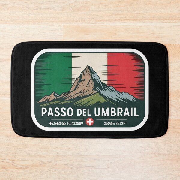Item preview, Passo del Umbrail Sticker – Switzerland Italy Flag Badge with Coordinates & Elevation designed and sold by VividOrganica.