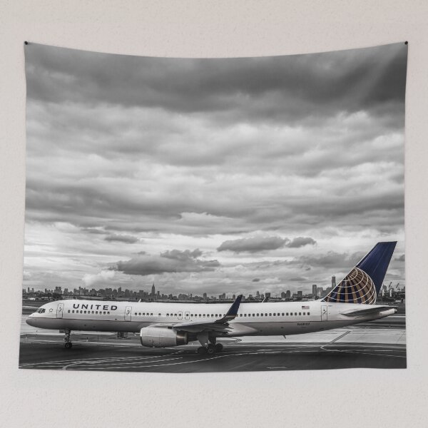 Item preview, United Airlines, Airliner on Stormy Runway designed and sold by Paul Thompson Photography.