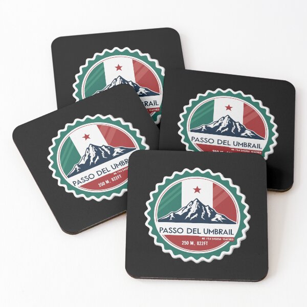 Item preview, Umbrail Pass Badge Sticker – Swiss Italian Alps Mountain Travel Decal with Coordinates designed and sold by VividOrganica.