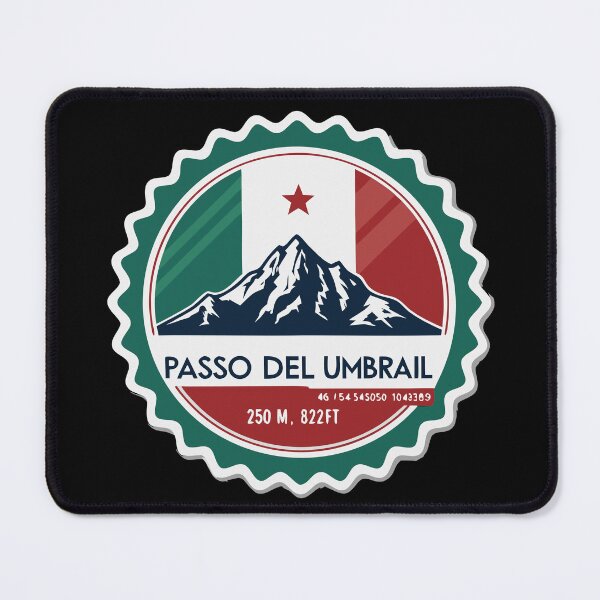 Item preview, Umbrail Pass Badge Sticker – Swiss Italian Alps Mountain Travel Decal with Coordinates designed and sold by VividOrganica.