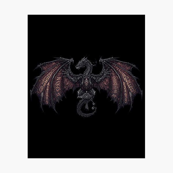 Item preview, Dragón gótico: bestia fantástica oscura designed and sold by SEBRYS.