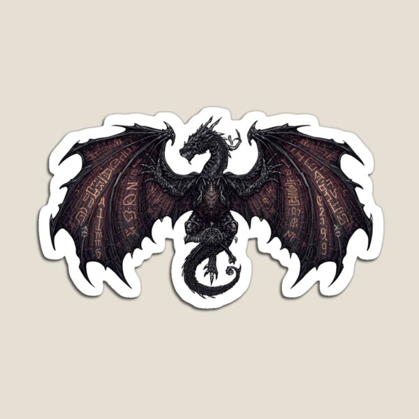 Item preview, Dragón gótico: bestia fantástica oscura designed and sold by SEBRYS.