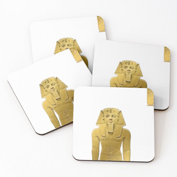 Item preview, Ramses II Golden Pharaoh Statue | Ancient Egypt Hieroglyphics Art designed and sold by Ozinro.
