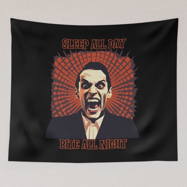 Item preview, Gothic Horror Vampire baring its fangs. Bite all night. Halloween. designed and sold by TheTrendsDesk.