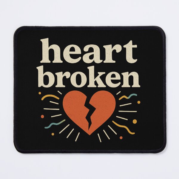 Item preview, Heartbroken Cracked Emotion Typography designed and sold by PlanetBoi.