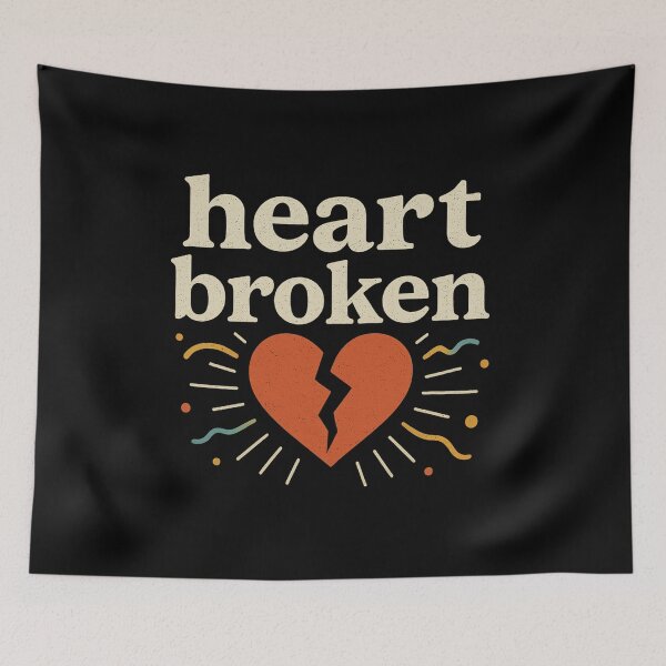 Item preview, Heartbroken Cracked Emotion Typography designed and sold by PlanetBoi.