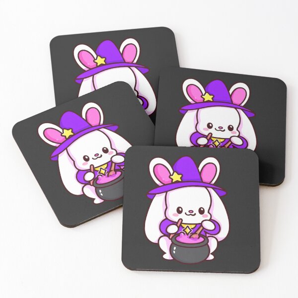 Item preview, Chibi Bunny Witch Cute Kawaii Rabbit with Magic Cauldron Halloween Design designed and sold by ColorSplash123.
