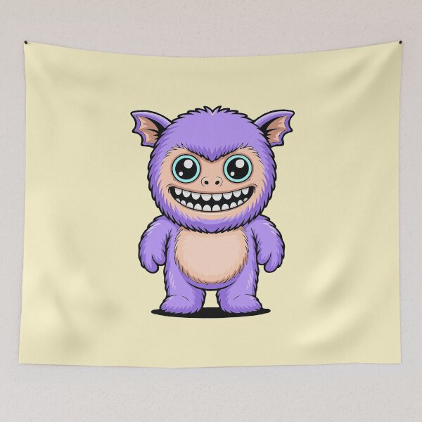 Item preview, Ugly Cute Monster Plush Cartoon Character - Purple Edition designed and sold by Lemon Pepper.