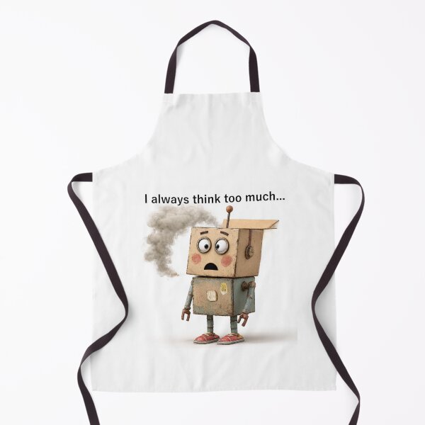 Item preview, Overthinking Robot – Funny & Relatable Stress Meme Design designed and sold by casualnature.