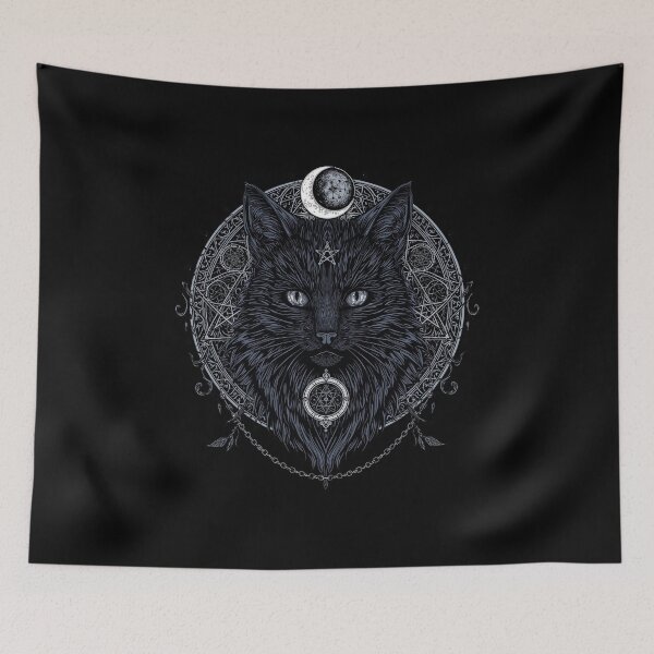 Item preview, Mystical Black Cat – Gothic Witch Occult Familiar designed and sold by SEBRYS.