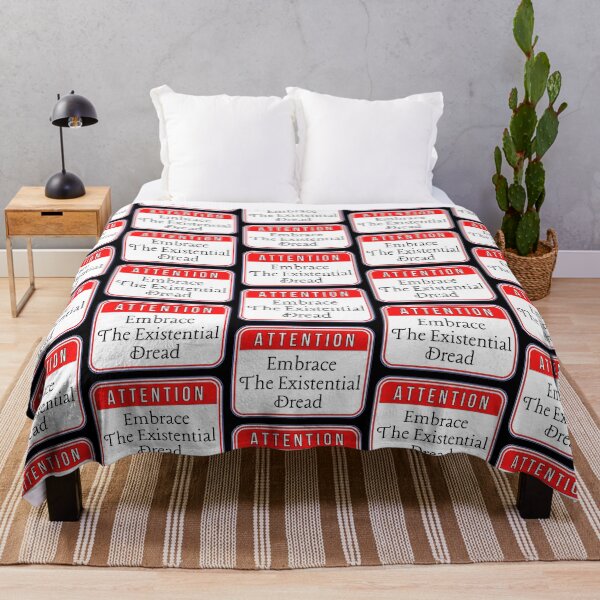 Item preview, ATTENTION: Embrace The Existential Dread - funny warning signs designed and sold by DesignsFromTW-S.