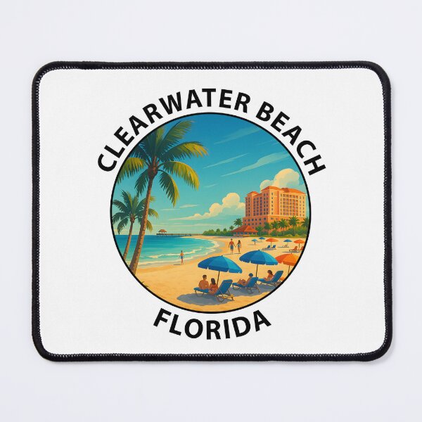 Item preview, Clearwater Beach Florida Sunset – Tropical Travel Poster USA designed and sold by inkNext.