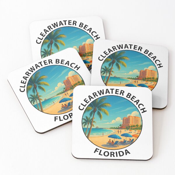 Item preview, Clearwater Beach Florida Sunset – Tropical Travel Poster USA designed and sold by inkNext.