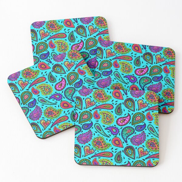 Item preview, Bright Aqua Paisley and Multicolor Beautiful Repeating Pattern designed and sold by CheriesArt.